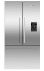 Fisher_Paykel RF540ADUX6 St-Steel Freestanding French Door Refrigerator Freezer, 90Cm, 569L, Ice & W