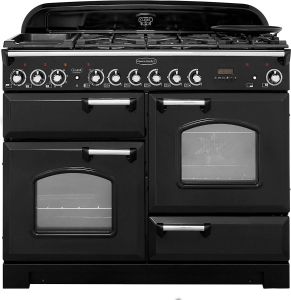 Rangemaster CDL110DFFBL/C 79780 Black Chrome 110Cm Classic Deluxe