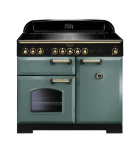 **Ex-Display Clearance** Rangemaster CDL100EIMG/B 129560 Classic DL 100 Induction MINERAL GREEN/BRASS