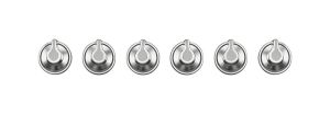 Smeg 6MP1PGF Set of 6 Linea controls for use with PGF Hobs
