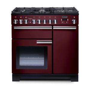 Rangemaster 97620 Professional Deluxe Cranberry 90cm Dual Fuel Range Cooker