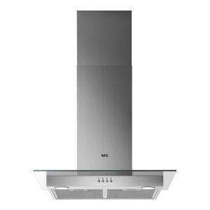 Aeg DTB3654M 60cm Transparent Glass Wall Chimney Hood, Mecanical Push Buttons, LED Lighting