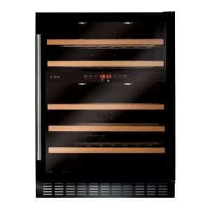 CDA FWC604BL Freestanding/under counter wine cooler, Dual temperature zones, 