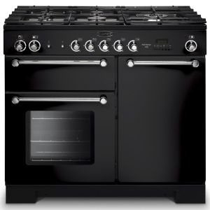 Rangemaster 98790 Kitchener 100cm Dual Fuel Range Cooker - Black