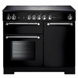 Rangemaster Kitchener 100cm Ceramic Range Cooker 112820 Black and Chrome