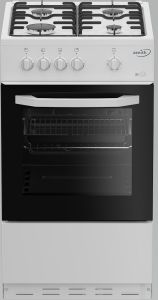 Zenith ZE501W White 50cm Single Oven Gas Cooker with Gas Hob - White - A Energy Rated