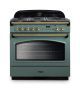 Rangemaster CLAS90FXDFFMG/B CLASSIC FX 90 Dual Fuel Mineral Green Brass Trim