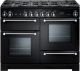 Rangemaster Kitchener 110cm Natural Gas 116690 Black and Chrome