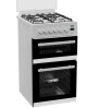 Beko EDG507W 50cm Twin Cavity Gas Cooker with Gas Hob - White