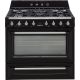Smeg TR90BL9 Black Victoria Gloss Black Single Cavity Dual Fuel